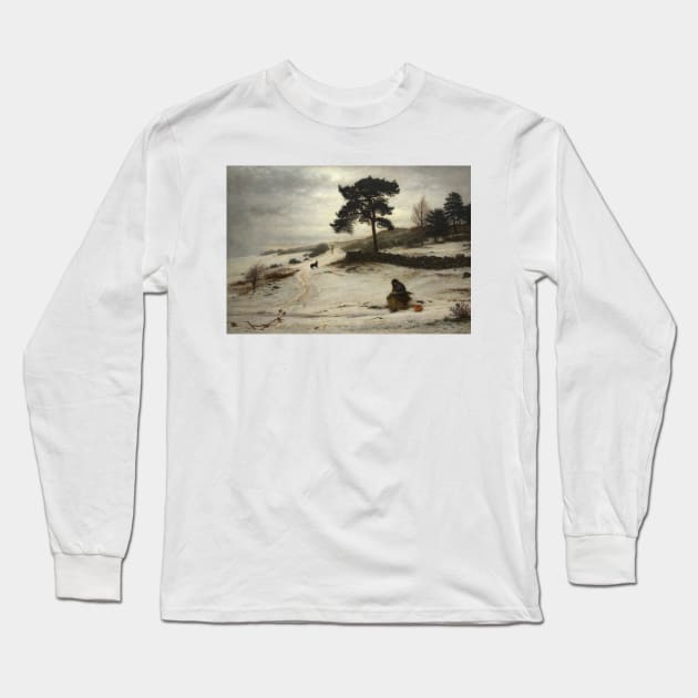 Blow Blow Thou Winter Wind by John Everett Millais Long Sleeve T-Shirt by Classic Art Stall